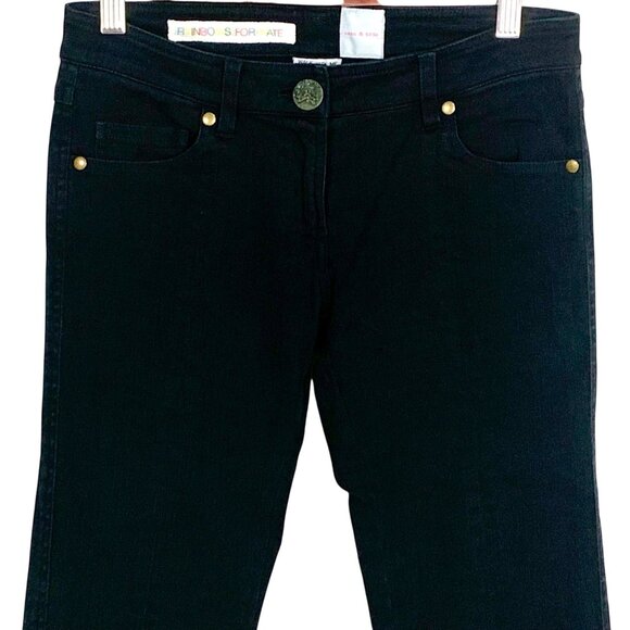 Sass & Bide Walk With Me Black Skinny Jeans 25 Brass Buttons Goth Grunge Biker - Picture 3 of 12